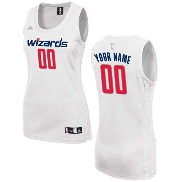 Women Washington Wizards Adidas White Custom Fashion NBA Jersey